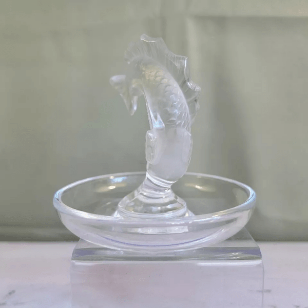 Lalique - Baguier en cristal - décor de poisson – Image 4