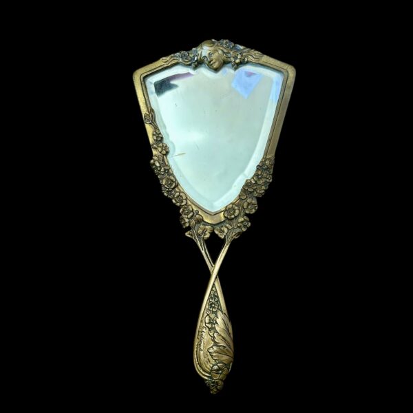 Face à main - miroir - Bronze - Art Nouveau