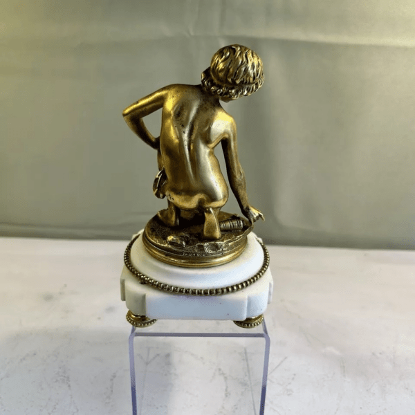 Henry Paul Hudelet - Le joueur de dés - Bronze – Image 3