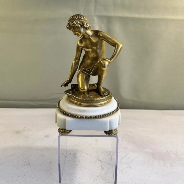 Henry Paul Hudelet - Le joueur de dés - Bronze