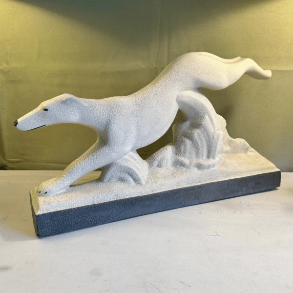 Faïence crispée - Lévrier " le saut" - Art déco