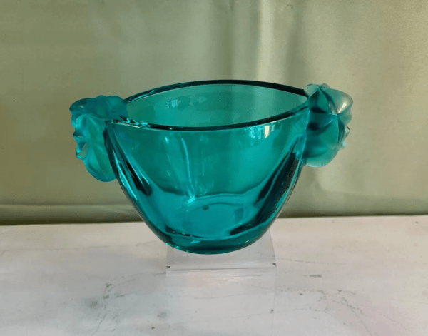 Cristal de Sèvres - Vase style art déco - Vert émeraude – Image 3