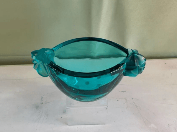 Cristal de Sèvres - Vase style art déco - Vert émeraude – Image 2