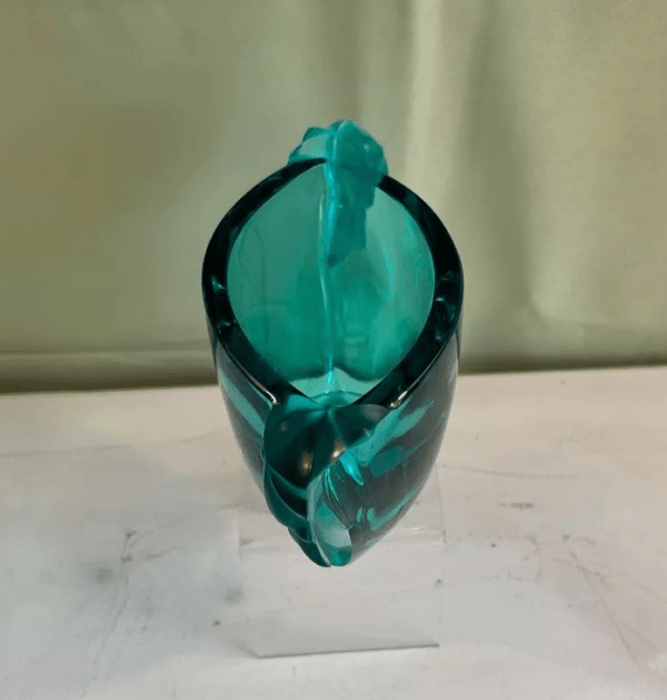 Cristal de Sèvres - Vase style art déco - Vert émeraude – Image 6